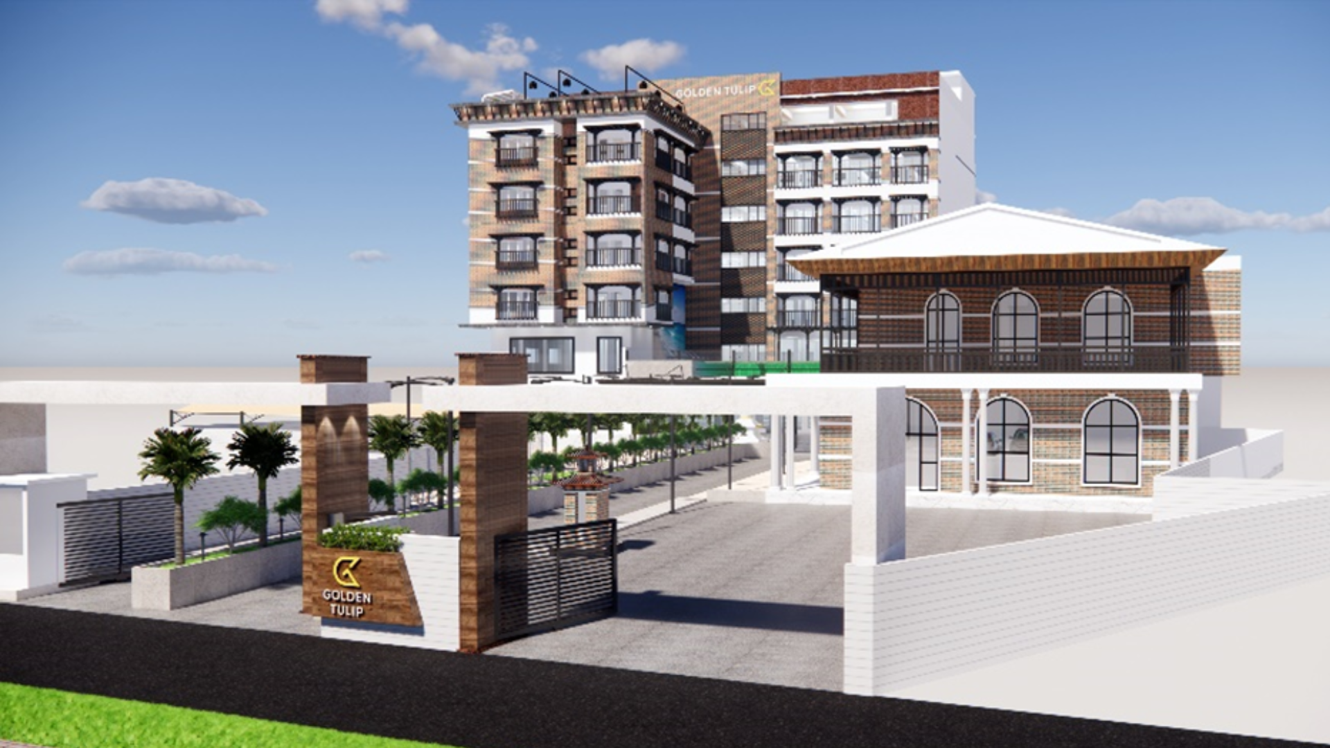 Contemporary Urban Residence architectural facade in Kathmandu